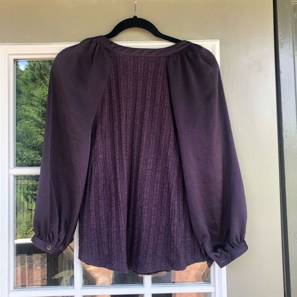 Anthropologie 🐾 Meadow Rue Purple Button Blouse Size XS - Picture 5 of 7
